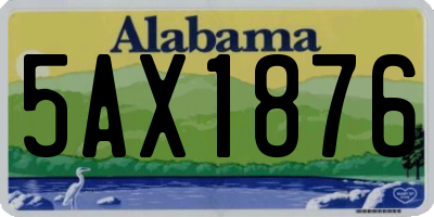 AL license plate 5AX1876