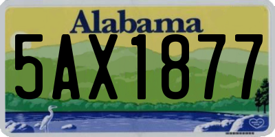 AL license plate 5AX1877