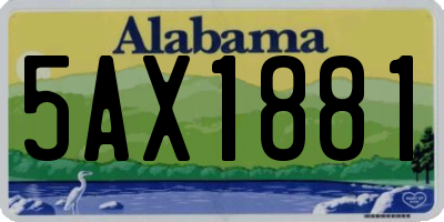 AL license plate 5AX1881