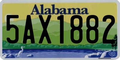 AL license plate 5AX1882