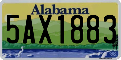 AL license plate 5AX1883
