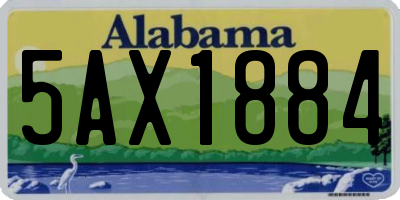 AL license plate 5AX1884