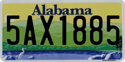 AL license plate 5AX1885