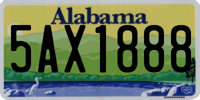 AL license plate 5AX1888