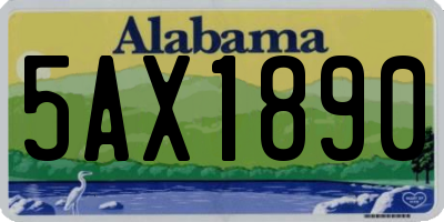 AL license plate 5AX1890