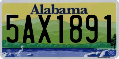 AL license plate 5AX1891