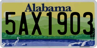 AL license plate 5AX1903
