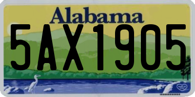 AL license plate 5AX1905