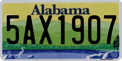 AL license plate 5AX1907