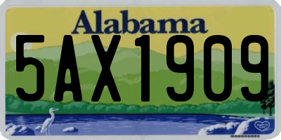AL license plate 5AX1909