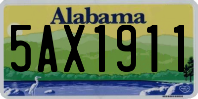 AL license plate 5AX1911