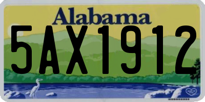AL license plate 5AX1912