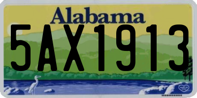 AL license plate 5AX1913