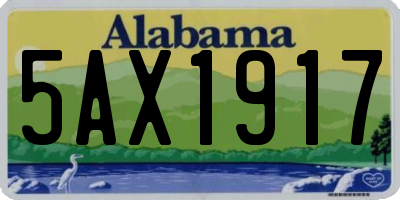 AL license plate 5AX1917