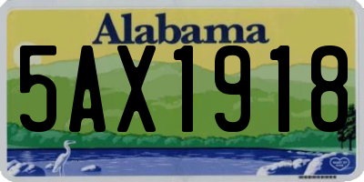 AL license plate 5AX1918