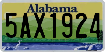 AL license plate 5AX1924