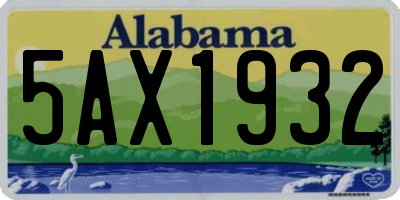 AL license plate 5AX1932
