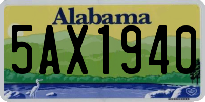 AL license plate 5AX1940