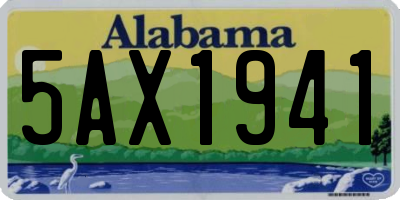 AL license plate 5AX1941