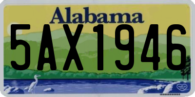 AL license plate 5AX1946