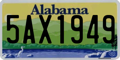 AL license plate 5AX1949