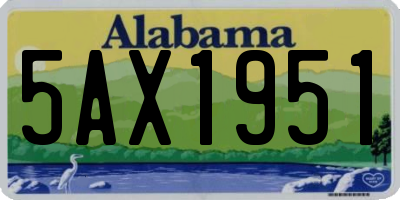 AL license plate 5AX1951