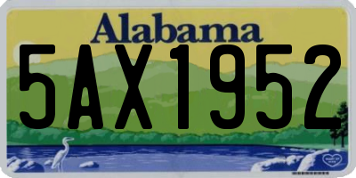 AL license plate 5AX1952