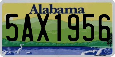 AL license plate 5AX1956