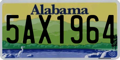 AL license plate 5AX1964
