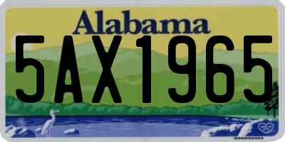 AL license plate 5AX1965