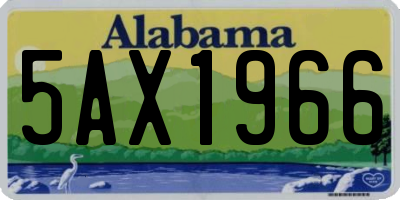 AL license plate 5AX1966