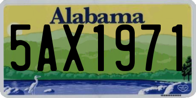 AL license plate 5AX1971