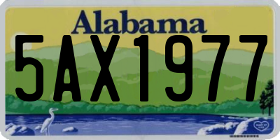 AL license plate 5AX1977