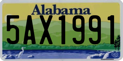 AL license plate 5AX1991