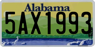 AL license plate 5AX1993