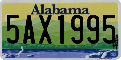 AL license plate 5AX1995