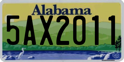 AL license plate 5AX2011