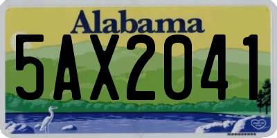 AL license plate 5AX2041