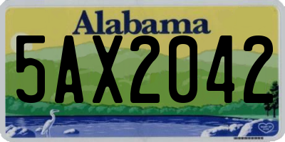 AL license plate 5AX2042