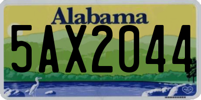 AL license plate 5AX2044