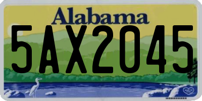 AL license plate 5AX2045