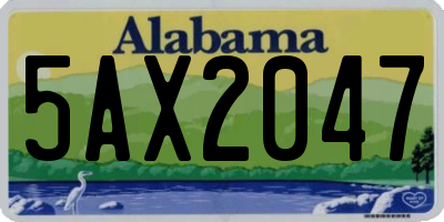 AL license plate 5AX2047