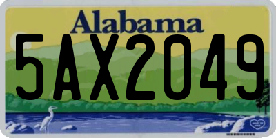 AL license plate 5AX2049