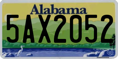 AL license plate 5AX2052