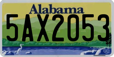 AL license plate 5AX2053