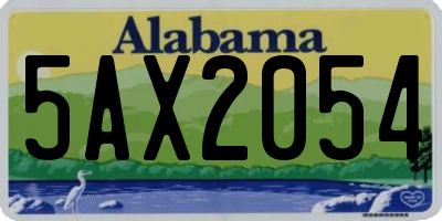 AL license plate 5AX2054