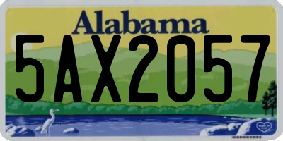 AL license plate 5AX2057