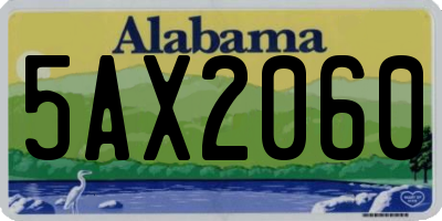 AL license plate 5AX2060