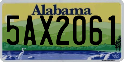 AL license plate 5AX2061