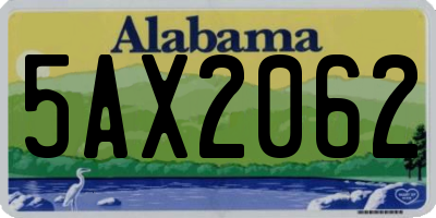 AL license plate 5AX2062